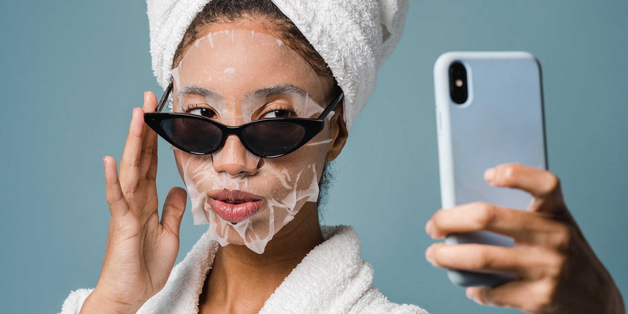 influencer wearing a face mask