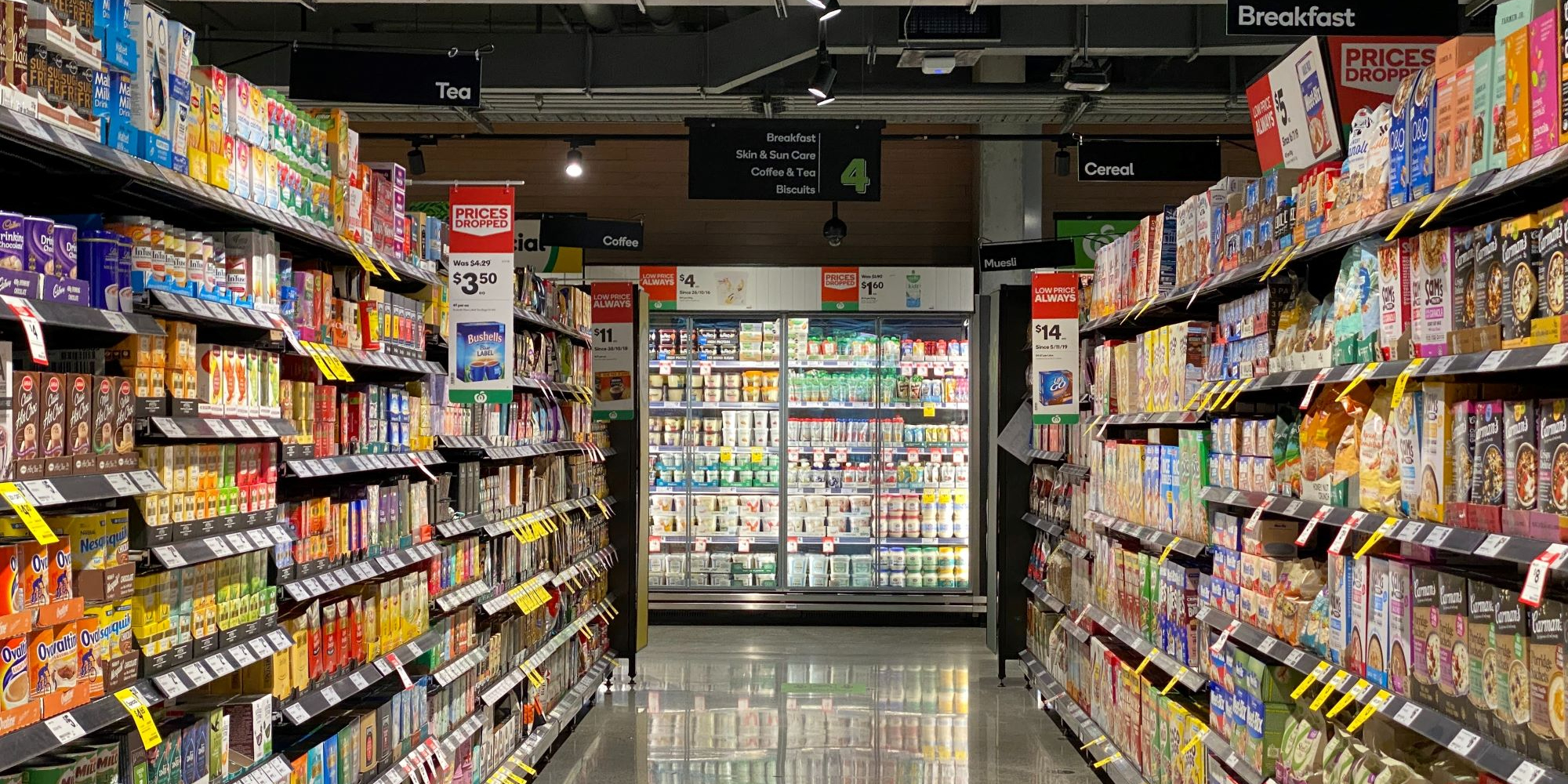 Aisle of a grocery store