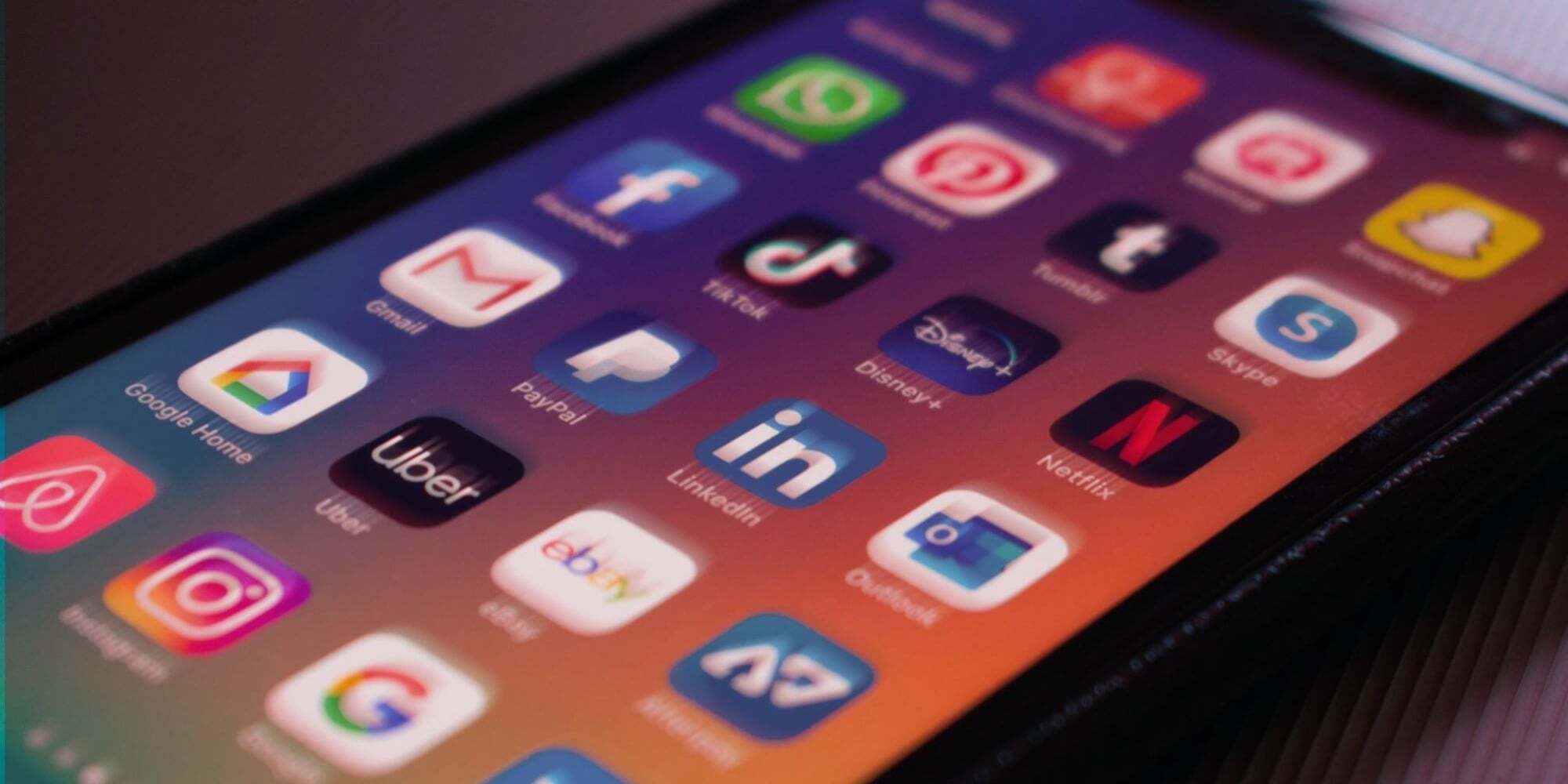 social media apps on phone